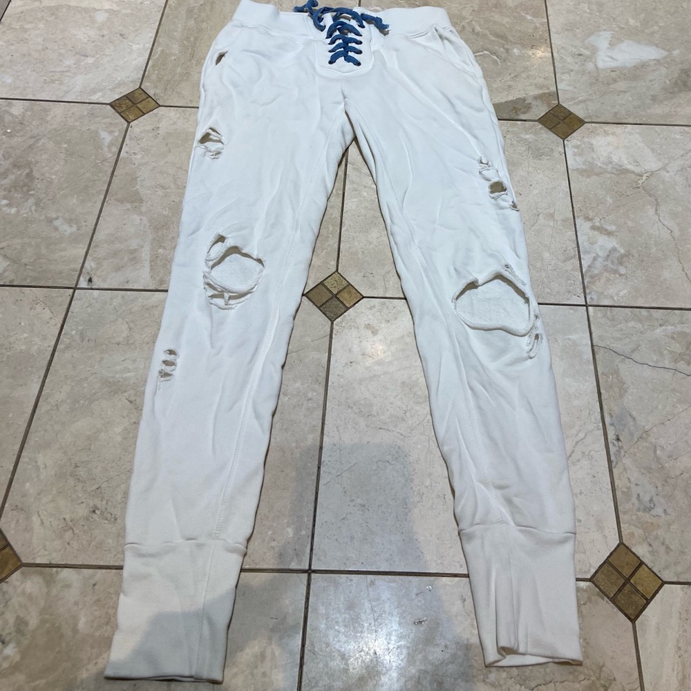 NSF distressed skinny sweatpants